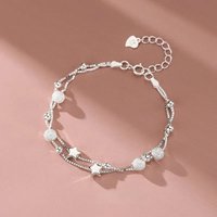 925 Sterling Silver Beautiful Stars Bracelets For Women Korean Fashion Designer Adjustable Bead Bracelet Luxury Original Jewelry