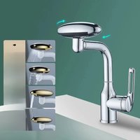 Torneira multifuncional para cascata, 4 modo de saída de água, torneira de pulverização, Rotação 360 °, água quente e fria, mist