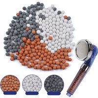 Zloog Shower Head Replacement Filter Stones Anion Mineral Beads Balls Purify Water Filtration Stone for Filtered Shower Head