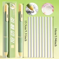 11 Pencil-Shaped Erasers| Push-Button Type, Refillable, Available in Various Styles, Suitable for Sketching, Drawing, Writing, O