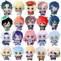 10CM Genshin Impact Cosplay Zhongli Klee Plushie Pendant Venti Diluc Xiao Eula Razor Fischl Klee Plush Pendant Backpack Fan Gift