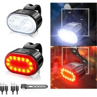 AliExpress KDULIT Bicycle Lights LED Bike Lamp USB Rechargeable Bicycle Front and Rear Light Front Lamp Taillight Cycling Lantern Bike Flashlight