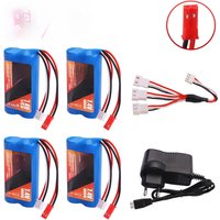 JST PLUG 7.4V 6800mAh 18650 2S lipo battery For Remote Control helicopter Car Boats Toys parts upgrade 7.4V Li-po battery 1-5PCS
