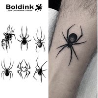 SpiderTemporary Tattoo,Lasts To 15 Days New Technology Magic Waterproof Semi Permanent Sticker.