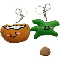 Creative Coconut Tree Cartoon Cute Coconut Plush Toy Doll Keychain Pendant Car Keyring Charm Bag Ornaments Plush Key Buckle Gift