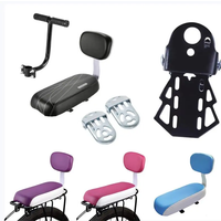 AliExpress NONE New Bicycle Rear Seat Saddle Soft Bicycle Child Seat With Back Rest With Handle Armrest Footrest Pedals Cycle Accessories Parts