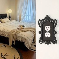 Gothic Switch Panel Cover, Home and Office Decorative Wall Panel, Durable Plastic, Artistic Design, Halloween Decoration