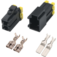 1/5/10/20 Sets 2 Pin 9.5MM Waterproof High Current Male Female Black Automobile Connector Wiring Plug 7122-4123-30 7123-4123-30