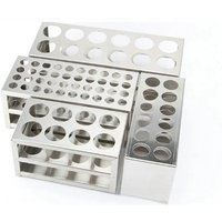 1pcs Lab Stainless Steel Colorimetric Tube Rack Centrifuge Tube Rack Test Tube Holder school experiment Multifunctional Support