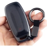 For Nissan Kicks Pathfinder Rogue X-Trail Qashqai (J12) Ariya Juke Black Transparent Car Key Fob Case Cover Keychain Protector