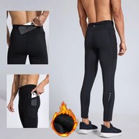 Men Women Winter Warmer Thicken Velvet Running Pants Leggings Outdoor Sports Fitness Yoga Basketball Cycling Hiking Long Tights