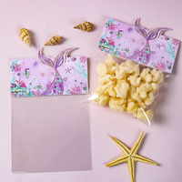 Mermaid Treat Bag Topper Mermaid DIY Candy Bags Mermaid Theme Party Baby Shower Birthday Party Decorations Kids Gift Bags