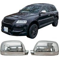 Spiegel abdeckungen für vw touareg 7l | 2002-2006 vorgefertigte Außenspiegel kappen aus Edelstahl, Chrom spiegel abdeckungen, Seiten verkleidung, links und rechts, 2 Stück, einfache Installation