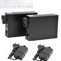 Gigabit Fiber Optical Media Converter 10/100/1000Mbps Single Mode 20Km SC-Port External Power Supply