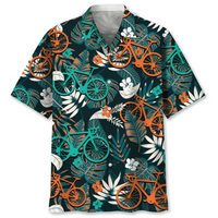 AliExpress NONE Colorful Tropical Cycling 3d Printed Shirt For Men Bicycle Graphics Short Sleeves Hawaiian Shirts Street Loose Lapel Blouse