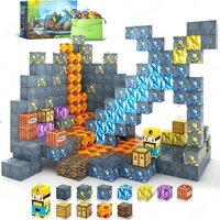 Magnetic Building Blocks Kid Toys Magnet Cube Set Mine World for Age 3+ Boys Girls DIY Model Children Toys Sensory Birthday Gift