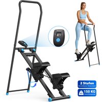 MERACH Treppensteiger, 300 lbs Tragkraft, 3 einstellbare Winkel, mehrstufiger Widerstand, faltbarer Treppensteiger, Ganzkörpertraining mit LCD-Monitor für Zuhause, Apartment, Fitnessstudio und