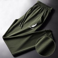 Moda męska spodnie szybkoschnące lekka wędrówka Jogging spodnie do biegania oddychająca siłownia treningowa spodnie sportowe wiązana na kostkę