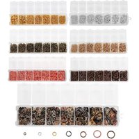 1 Box Jewelry Making Set Mixed Metal Jump Rings Split Rings Connectors For DIY Jewelry Making Kit Finding Accessories Supplies