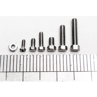 External Hexagonal Screws Are Suitable for 1/14 RC Hydraulic Model Homemade 304 Steel Screws M1.6-M2.9 Size Screws KABOLITE