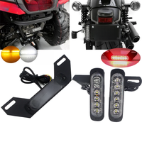 AliExpress NONE Dual B6 LED Brake Light Kit With License Plate Mount Auxiliary DRL Running Tail Light For Kawasaki Honda Suzuki ATV Dirt Bike