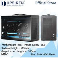 UPSIREN MD-1 ITX computer case,Support SFX power supply/ITX motherboard/graphics card length ≤380mm/portable desktop chassis
