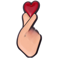 Cartoon Gesture Heart Enamel Pins Lapel Clothes Cute Brooch Custom Gift for Friends Love Accessories Jewelry Wholesale