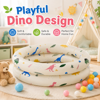 1PC Dinosaur Inflatable Baby Pool, Small Blow Up Round Pad Pool, Outdoor, Indoor Play Center with Ball Pit & Toys