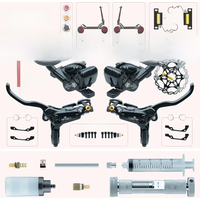 AliExpress Goodtaste NFOX B015 4-piston Disc Hydraulic Brake Front Back Mirror for Electric Scooter Power Off 140 160 Roto Split Tube Accesories AB