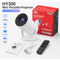 Mini-Projektor HY300 50ANSI LED mobiler Projektor Bildschirm Zoll Spiegelung ohne Kabel Videoprojektor Heimkino