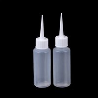 2Pcs 50ml PE Squeezable Liquid Bottle Plastic Drop Bottles Needle Bottle Dropper Eye Liquid Container Empty Dropper