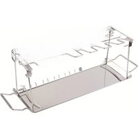 Stainless steel folding grilled chicken leg rack, barbecue grill, barbecue plate, barbecue grill, with bottom tray, BBQ