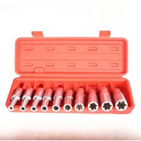 10Pcs Torx E Star Female Bit Sockets Set Hand Tool Kit 1/2" 3/8" 1/4" Drive E8-E24 Repair Tool Socket Wrench Head Sleeve