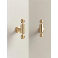 Nurlin French Luxury Solid Brass Cabinet Furniture Drawer Cabinet Door Handle Round Knobs T-Bar Wardrobe Pull