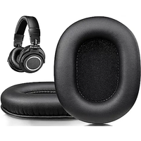 Audio Technica Ath M50X M50XBT M50RD M40X M30X M20X MSR7 Sx1 listening headphones, ear pads, soft protein leather, memory foam