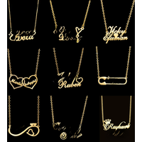 Atoztide Personalized Custom 2 Names Pendant Necklace for Women Stainless Steel Stone Heart Fashion Christmas Jewelry Gift