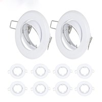 10 stücke Einbau LED Decke Rahmen Einzigen Ring Anzug GU10/MR16 Downlight Halterung Halter Leuchten Scheinwerfer Montage