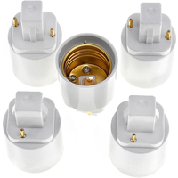 3Pcs G24d 2Pin To E26 E27 Fire-proof 250V2A Light Socket CFL LED Lamp Base Holder Adapter Converter, Ballast Removal Required