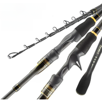 1.8M-2.1M Carbon Fishing Rod MH Spinning Casting Telescopic Fishing Rod Ultralight Weight Fishing Pole Travel FishingTackle