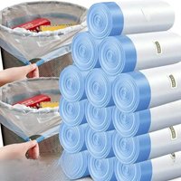 50/150PCS Household Garbage Bag Drawstring Large Thickening Portable Pull Bags White Plastic Bag Draw String Bags Drawstring Bag