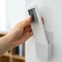 Wall Mounted Remote Control Holder Organizer Storage Box Mobile Phone Plug Stand Holder Hotel Office Wall Storage Organization