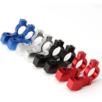 1 pair 22mm 7/8" Handlebar CNC Aluminum Universal Motorcycle ATV Rear View Mirror Bracket Mount Adapter Holder Clamp Screw