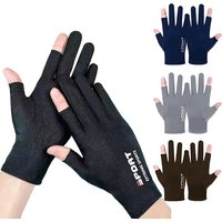 AliExpress NONE 1 Pair Summer Breathable Men's Gloves Ice Silk Sun Proction Motorcycle Driving Glove Full Finger Moto Bike Gloves Cycling Glove