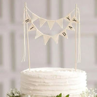 Birthday Party Cake Decoration Flag With Letter Pattern DIY Creative Baking Decor Happy Party Birthday Supplies