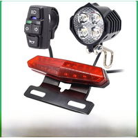 AliExpress wexplore Ebike Front Brake Rear Light Set For 36V 48V Battery Contain Horn Headlight Switch And With Ebike Turn Functional Tail Light