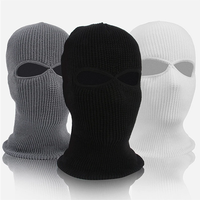 AliExpress 1PC Winter Knit Cap Warm Soft 2 Holes Full Face Ski Hat Hood Motorcycle Helmet Tactical Hat Fashion Women Men