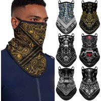 AliExpress NONE Bicycle Ear-Hanging Mask Cashew Skull Motorcycle Half Face Mask Ice Silk Breathable Balaclava Sunscreen Neck Gaiter Men Women