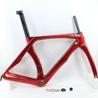 AliExpress NONE New RBK Ice Crack Red Color 700C Racing Road Bike T1100 3K Full Carbon Fibre Bicycle Frame Carbon Fork+Seatpost+Clamp+Headsets