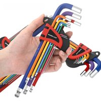 AliExpress riderace RIDERACE Bicycle Hex Key Set S2 CR-V Steel Service Wrench Colorful Hexagon Spanner Flat Ball Opening MTB Bike Repair Tool Kit