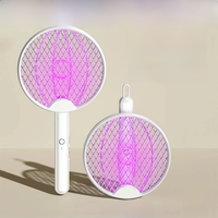 Upgraded 4 In 1 Electric Mosquito Killer Foldable Handheld Bug Zapper USB Rechargeable Fly Swatter With UV Light Trap Insect